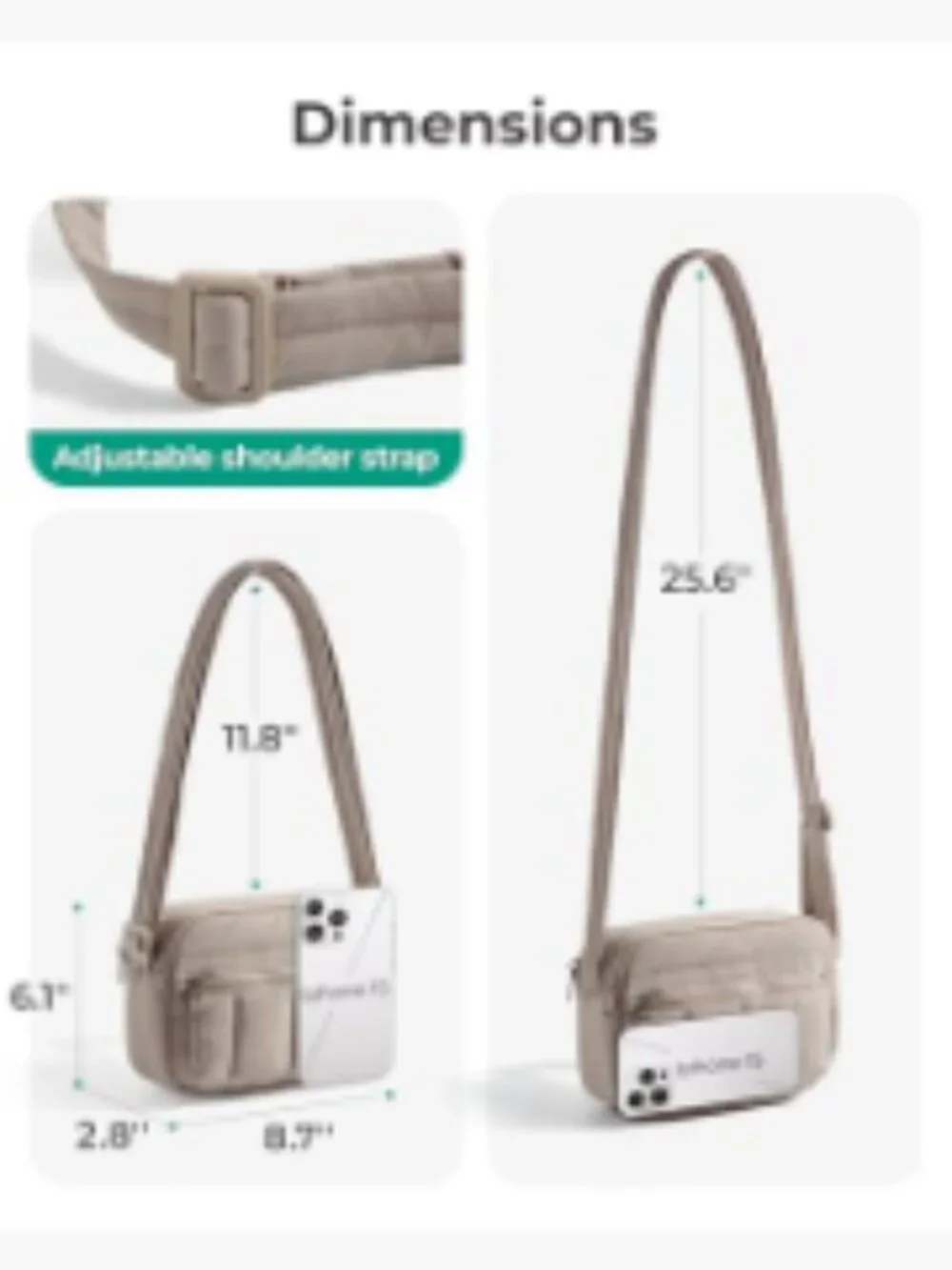 Quilted Puffy Nylon Crossbody Bag with RFID Blocking, Adjustable Strap, Travel